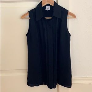 Cabi black sleeveless blouse
